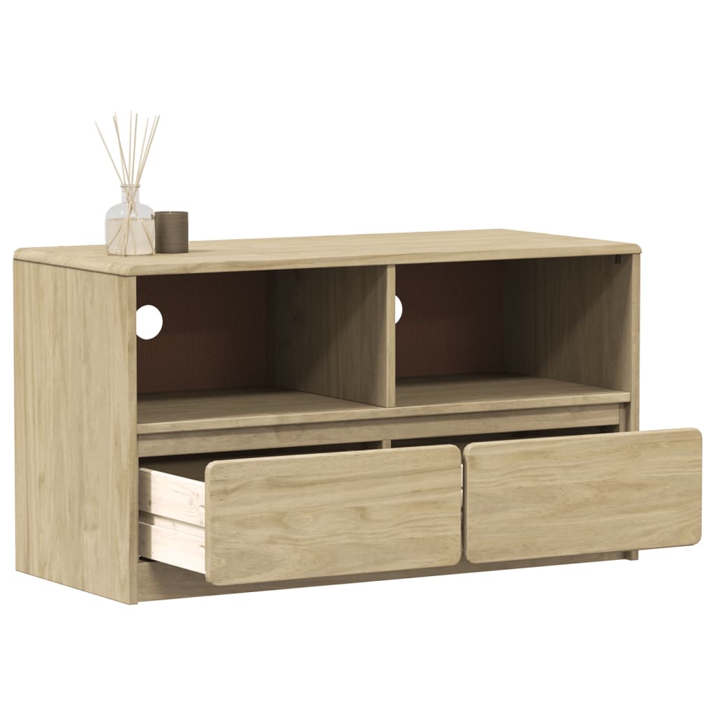 TV-Møbel Tre TV-benk heltre furu SAUDA 99x43x55 cm