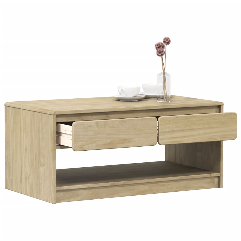 Salongbord Sofabord Tre heltre furu SAUDA Eik 99x55x45 cm