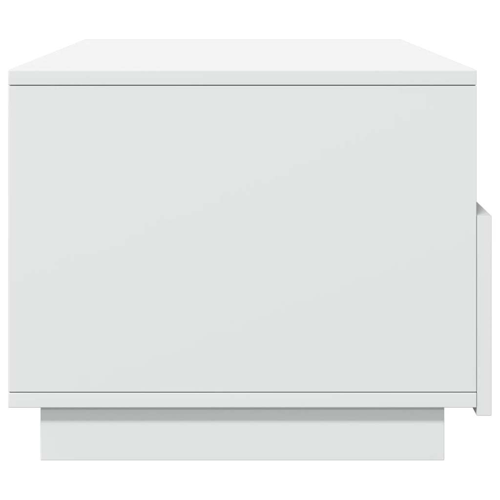 Salongbord Sofabord Hvit med LED-lys 90x49x40 cm