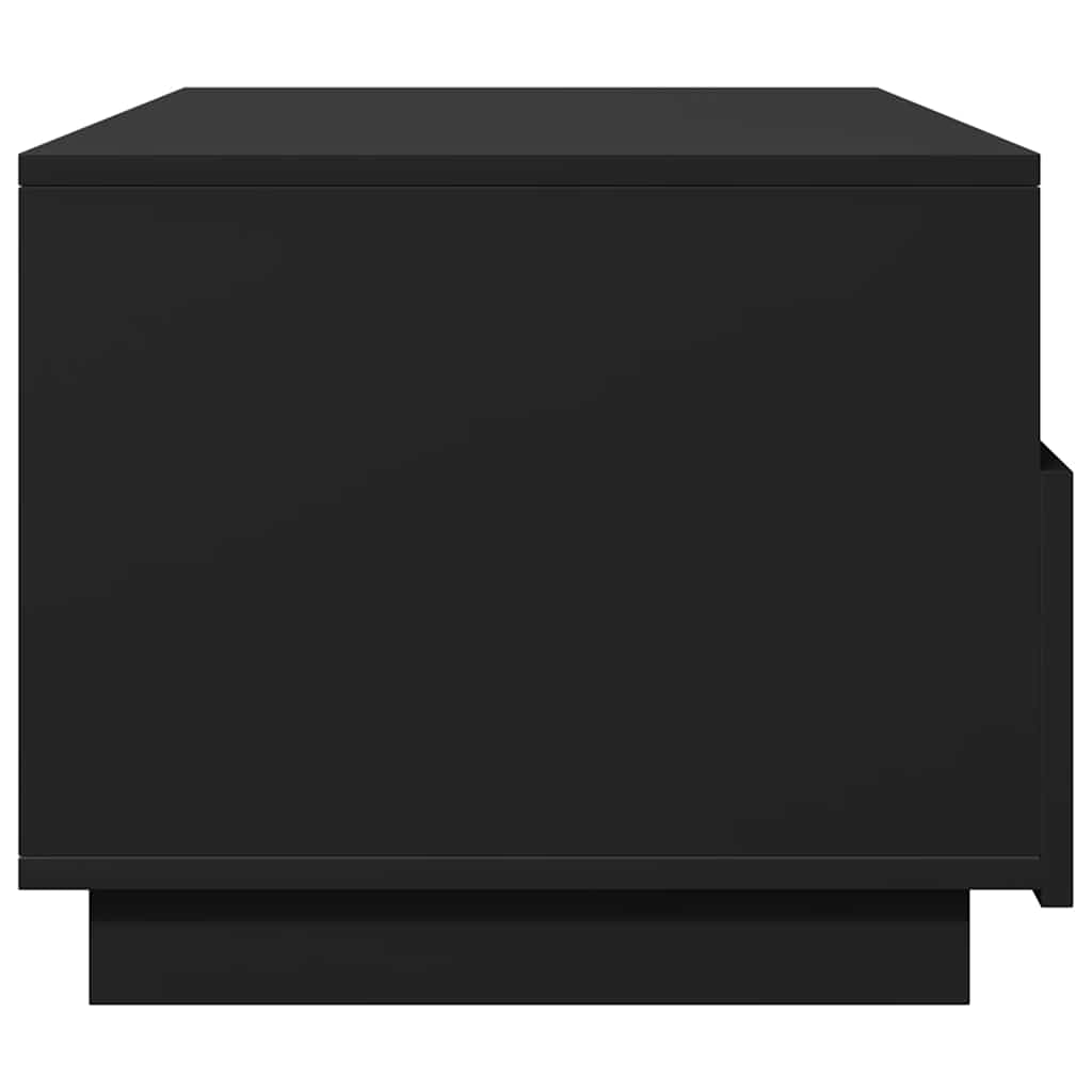Salongbord Sofabord Svart med LED-lys 90x49x40 cm