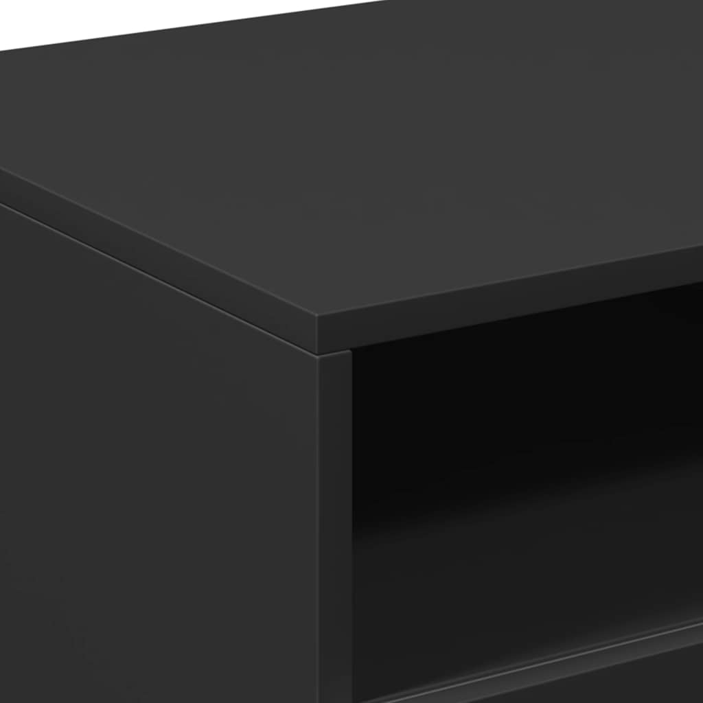 Salongbord Sofabord Svart med LED-lys 90x49x40 cm