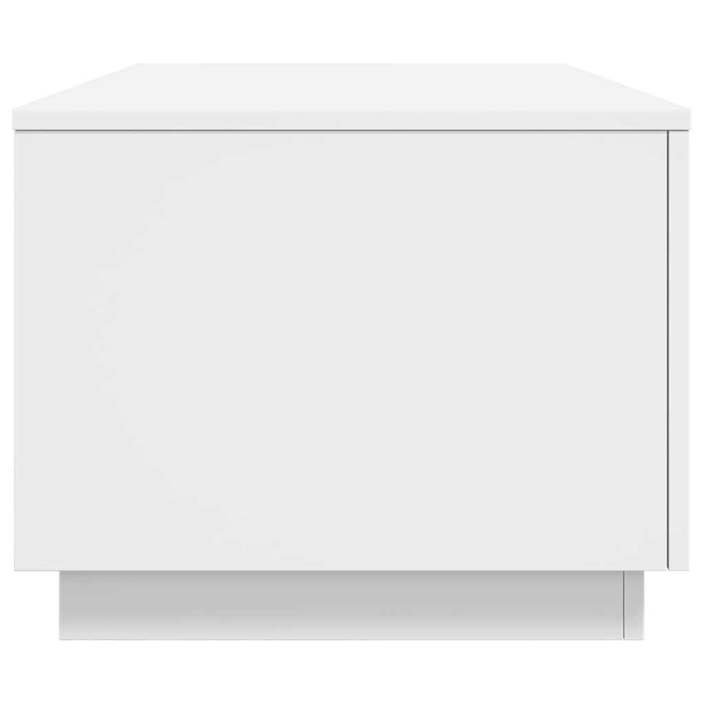 Salongbord Sofabord Hvit med LED-lys 90x50x40 cm