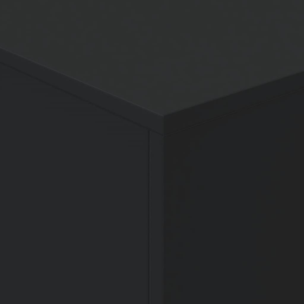 Salongbord Sofabord Svart med LED-lys 90x50x40 cm