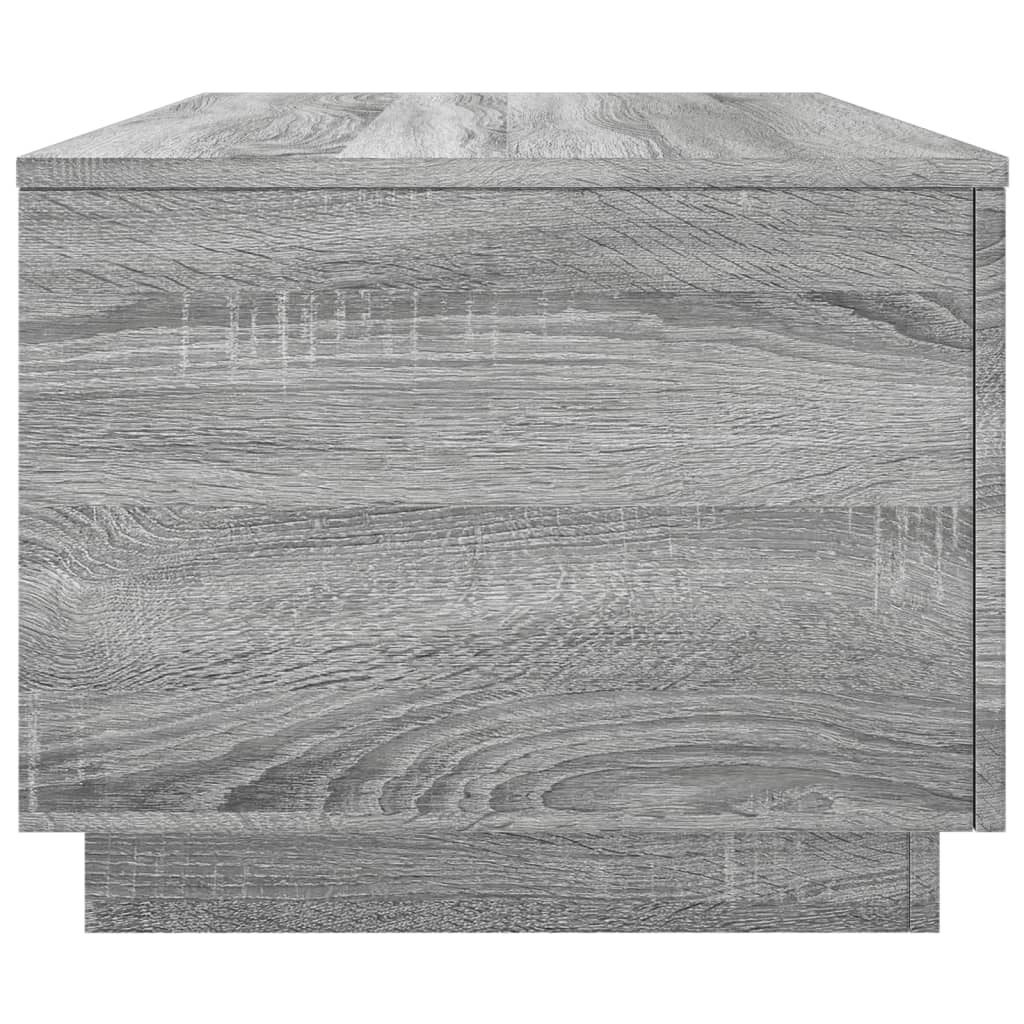 Salongbord Sofabord Sonoma Grå med LED-lys 90x50x40 cm