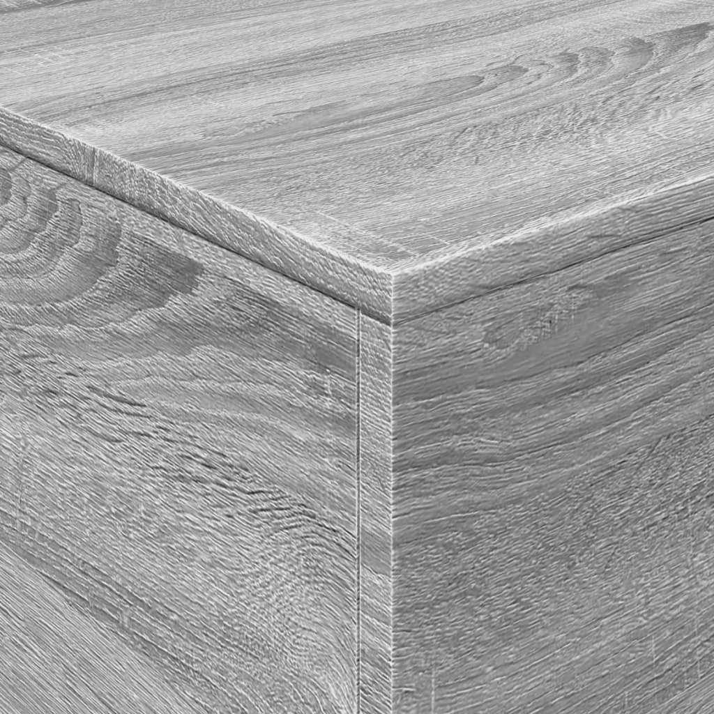 Salongbord Sofabord Sonoma Grå med LED-lys 90x50x40 cm