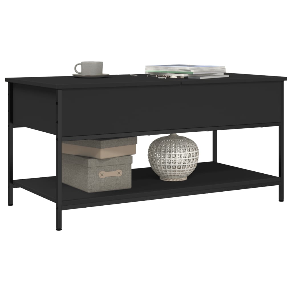 Salongbord Sofabord Svart 100x50x50 cm og metall