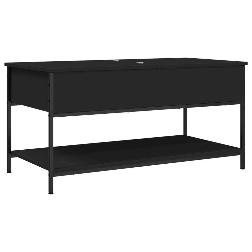 Salongbord Sofabord Svart 100x50x50 cm og metall