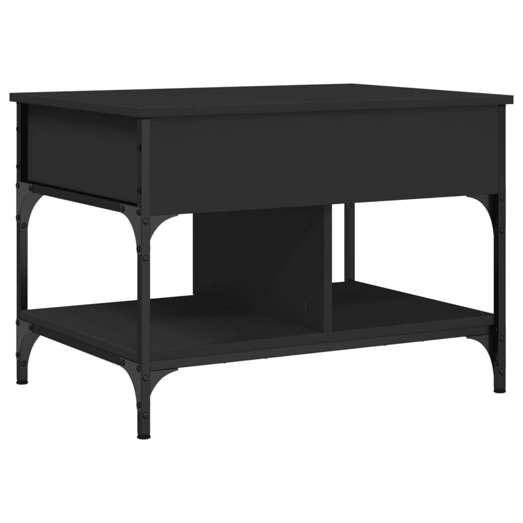 Salongbord Sofabord Svart 70x50x50 cm og metall