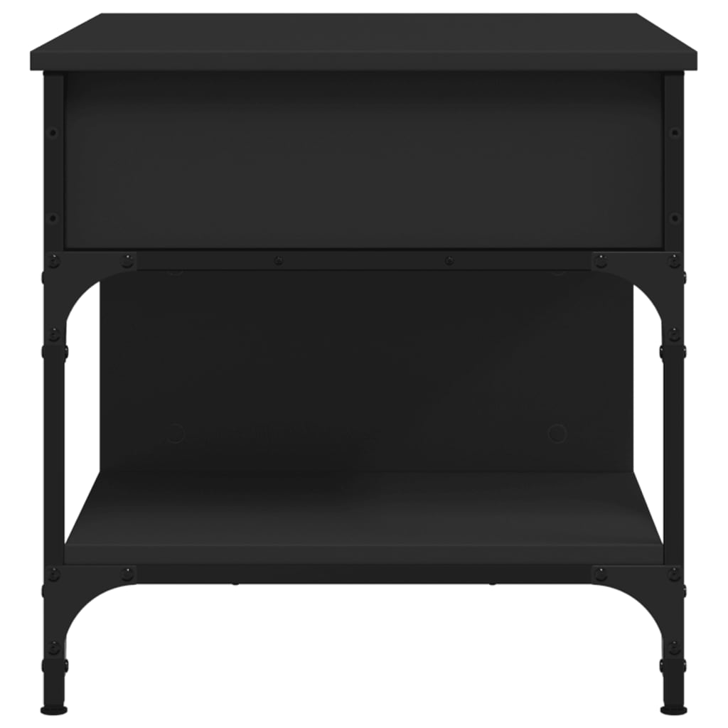 Salongbord Sofabord Svart 70x50x50 cm og metall