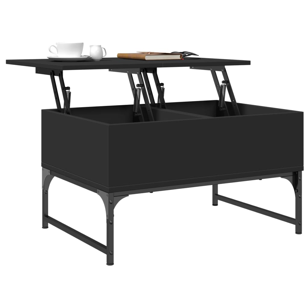 Salongbord Sofabord Svart 70x50x40 cm og metall