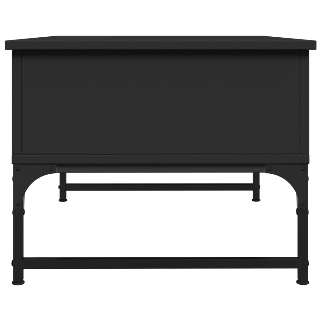 Salongbord Sofabord Svart 70x50x40 cm og metall