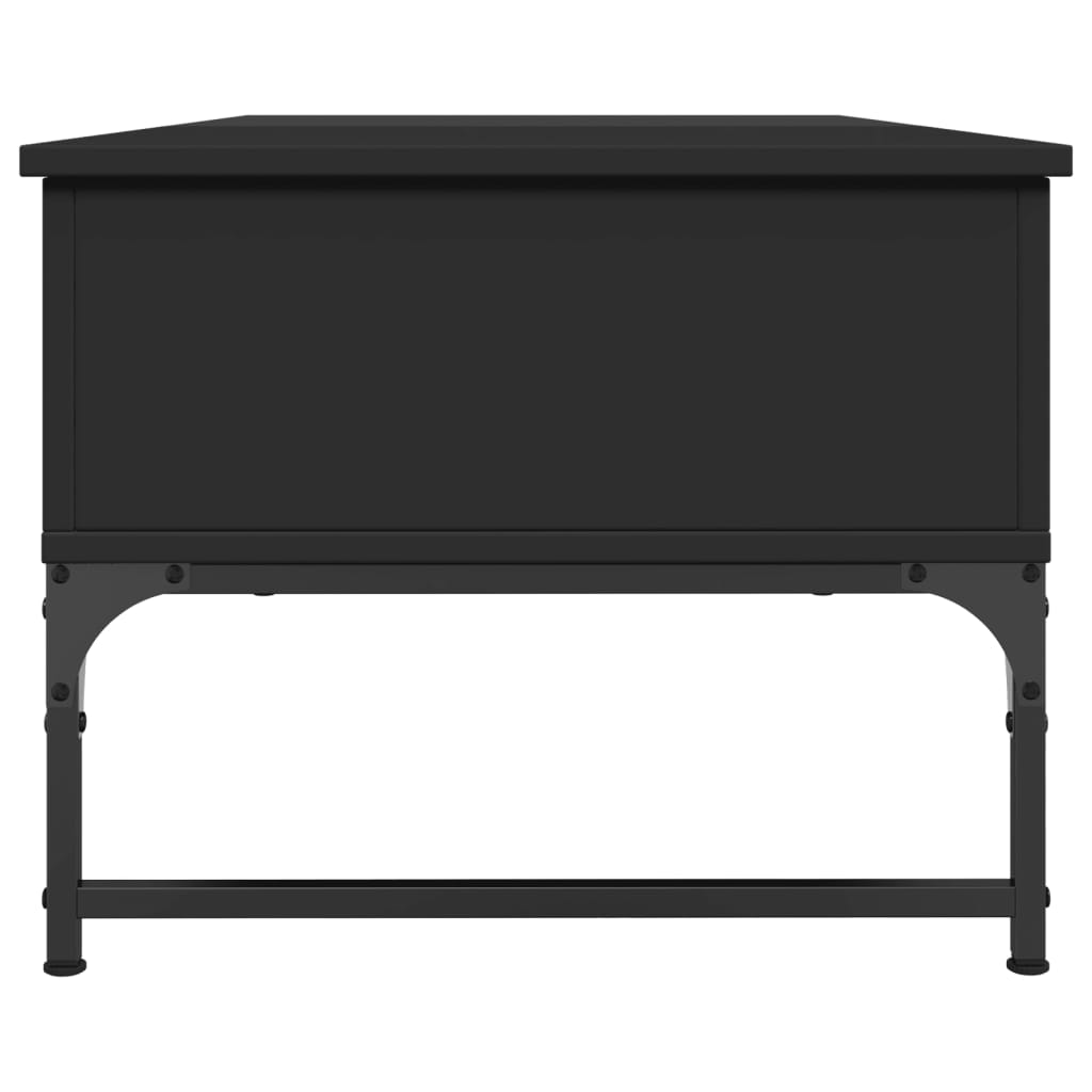 Salongbord Sofabord Svart 100x50x40 cm og metall