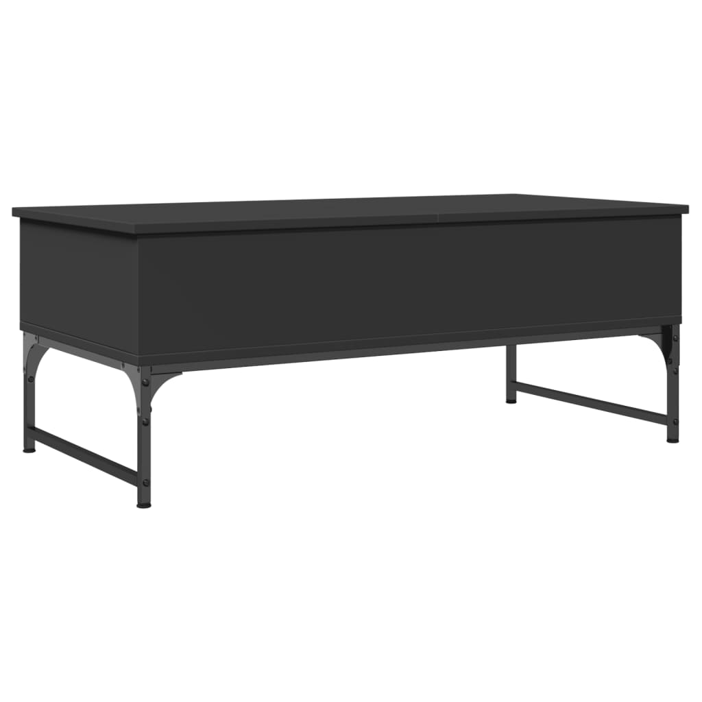 Salongbord Sofabord Svart 100x50x40 cm og metall