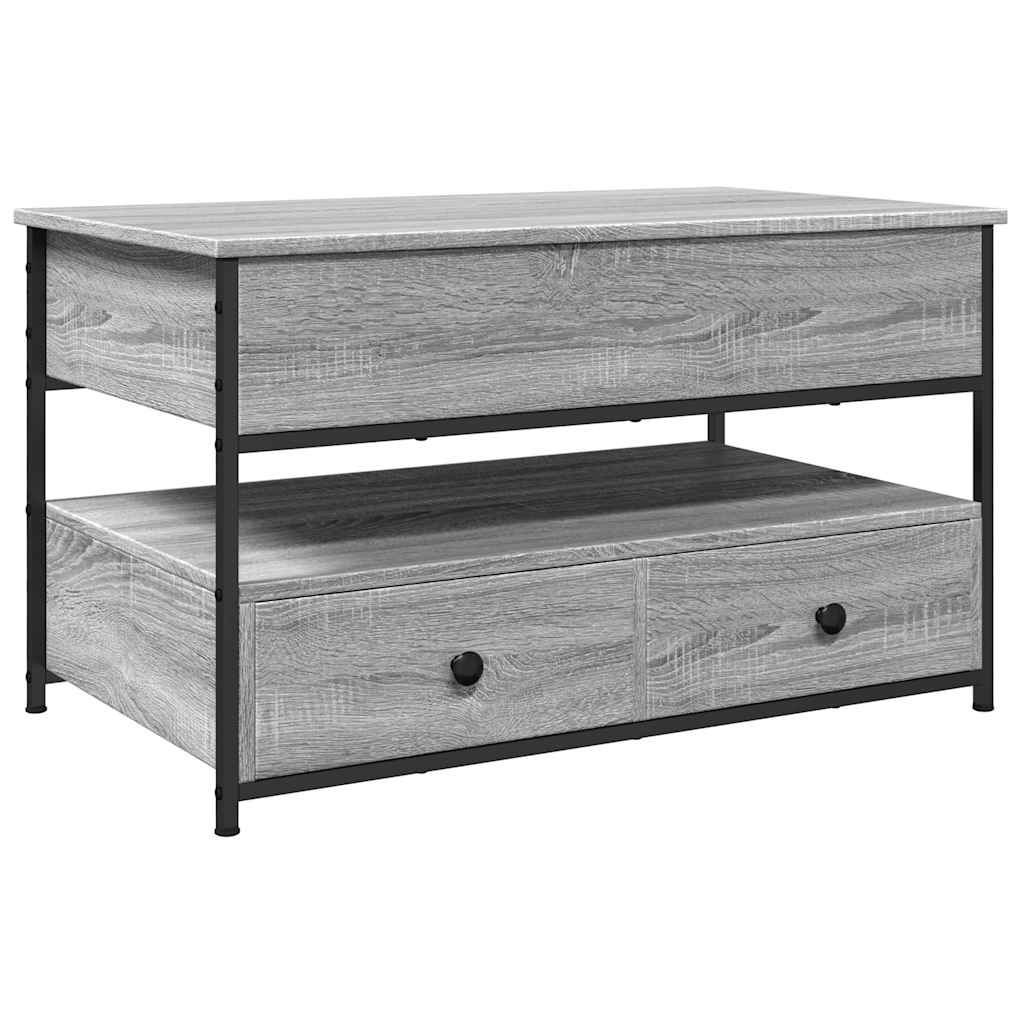 Salongbord Sofabord Sonoma Grå 85x50x50 cm og metall