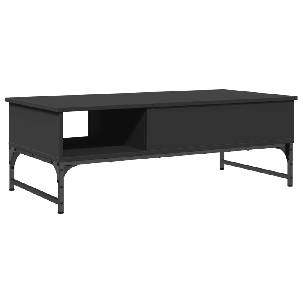 Salongbord Sofabord Svart 100x50x35 cm og metall