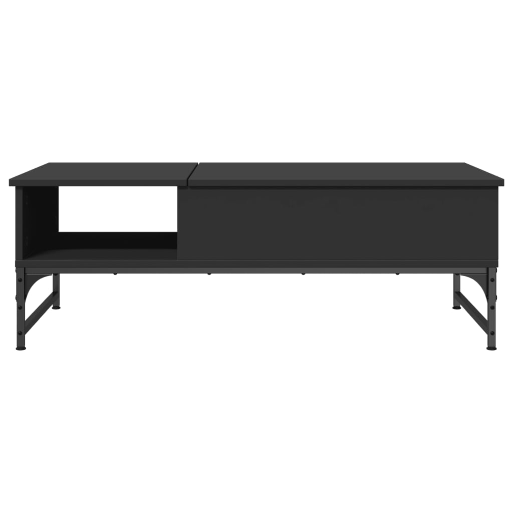 Salongbord Sofabord Svart 100x50x35 cm og metall