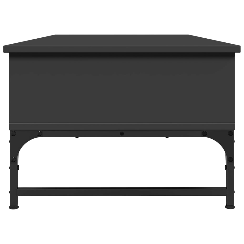 Salongbord Sofabord Svart 100x50x35 cm og metall