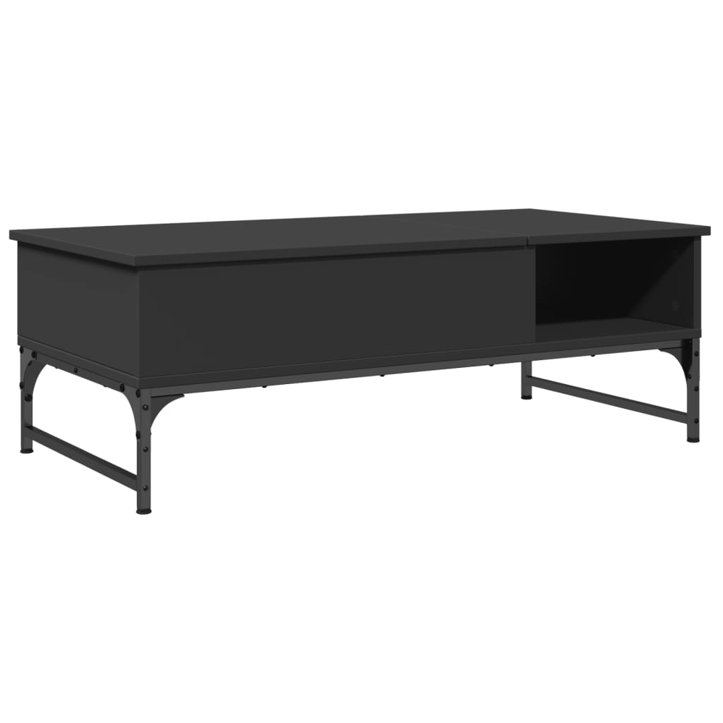 Salongbord Sofabord Svart 100x50x35 cm og metall