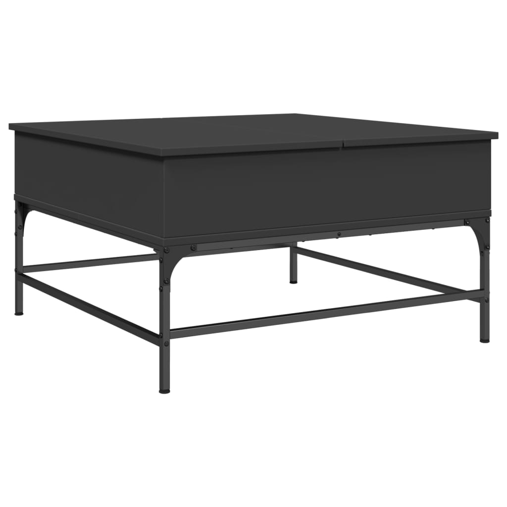 Salongbord Sofabord Svart 80x80x45 cm og metall