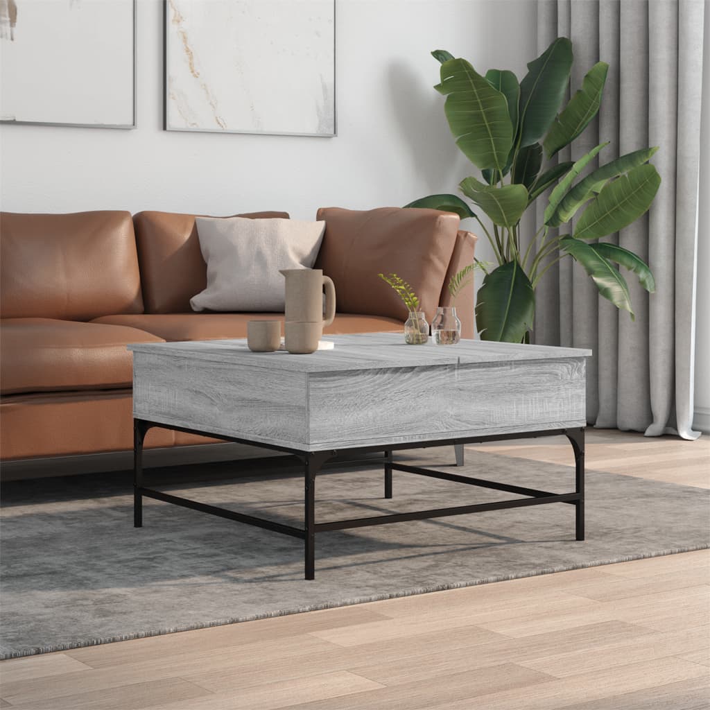 Salongbord Sofabord Sonoma Grå 80x80x45 cm