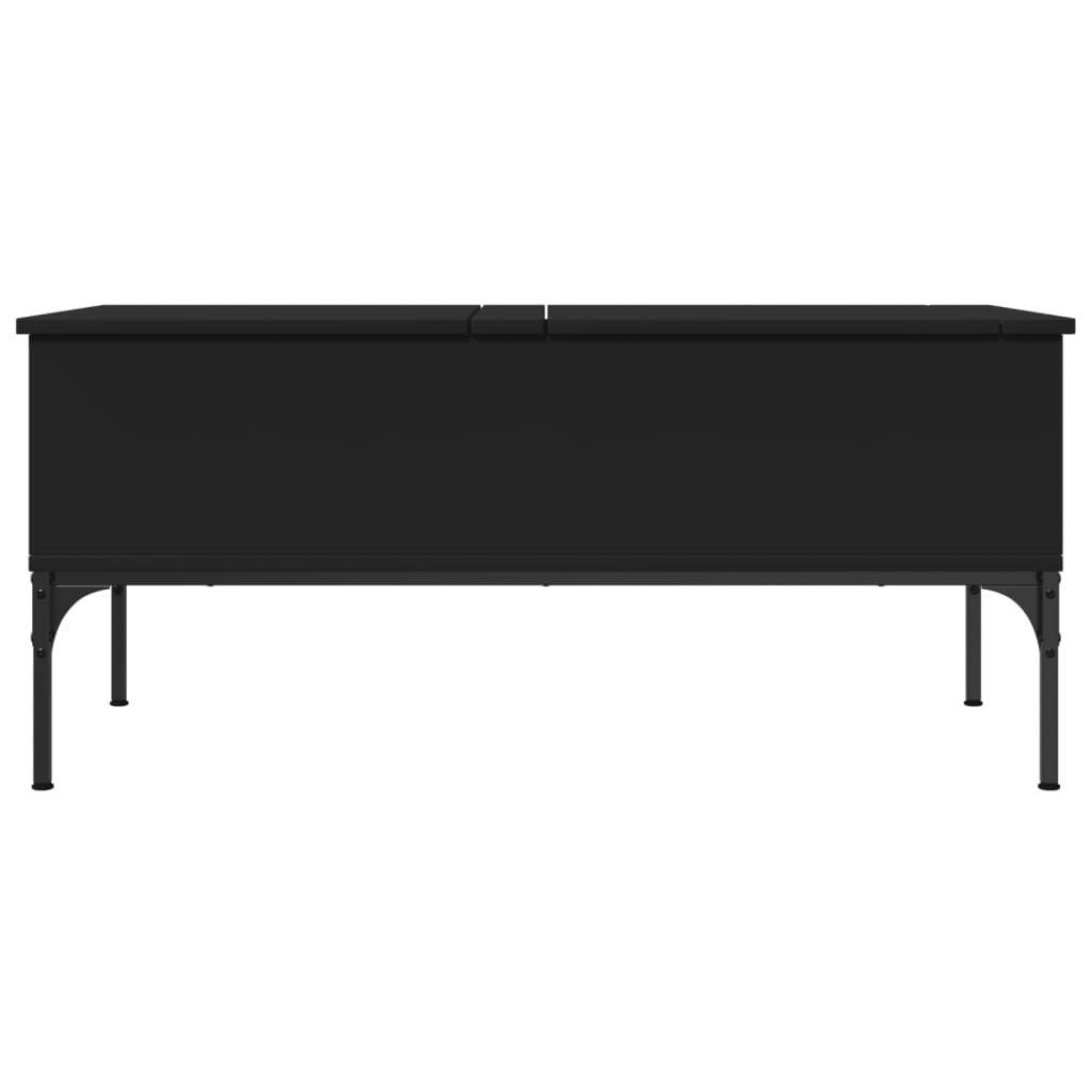 Salongbord Sofabord Svart 100x50x45 cm og metall