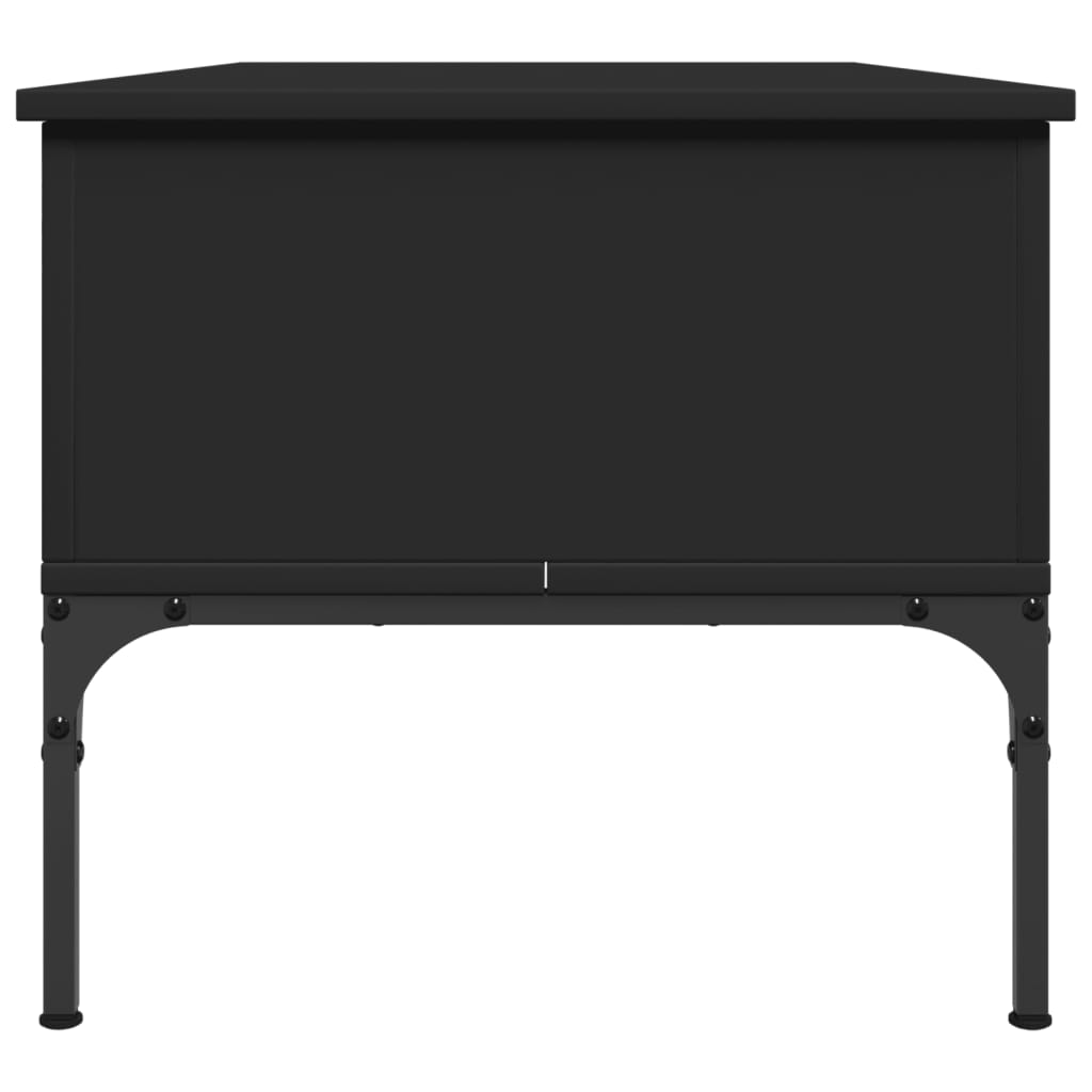 Salongbord Sofabord Svart 100x50x45 cm og metall