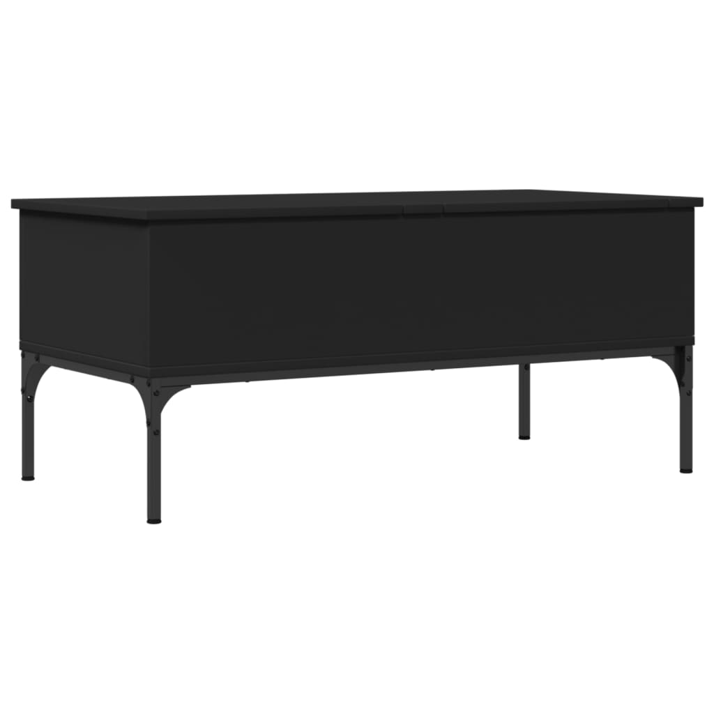 Salongbord Sofabord Svart 100x50x45 cm og metall