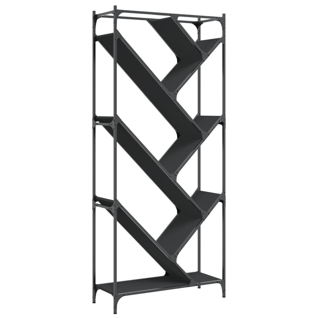 Bokhylle Svart 79x30x180 cm