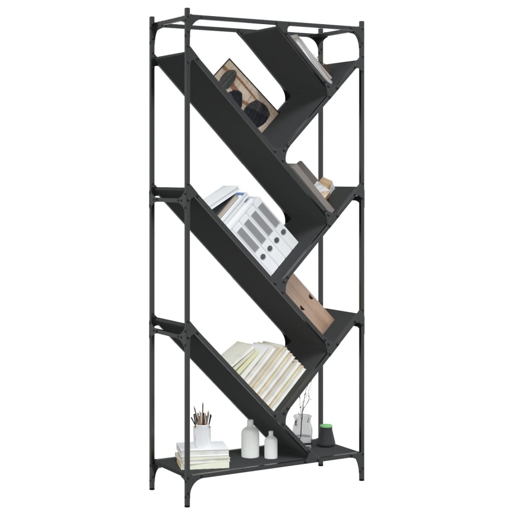 Bokhylle Svart 79x30x180 cm