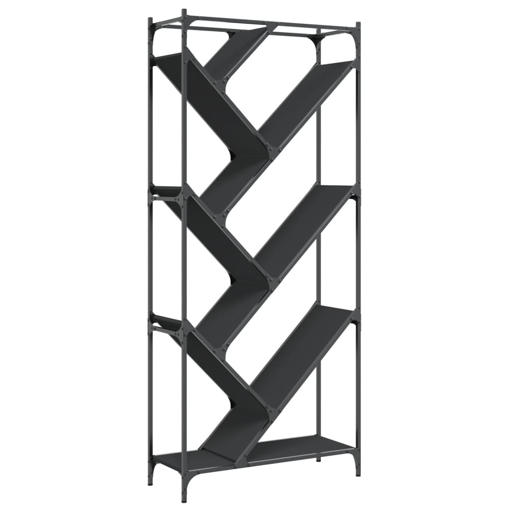 Bokhylle Svart 79x30x180 cm
