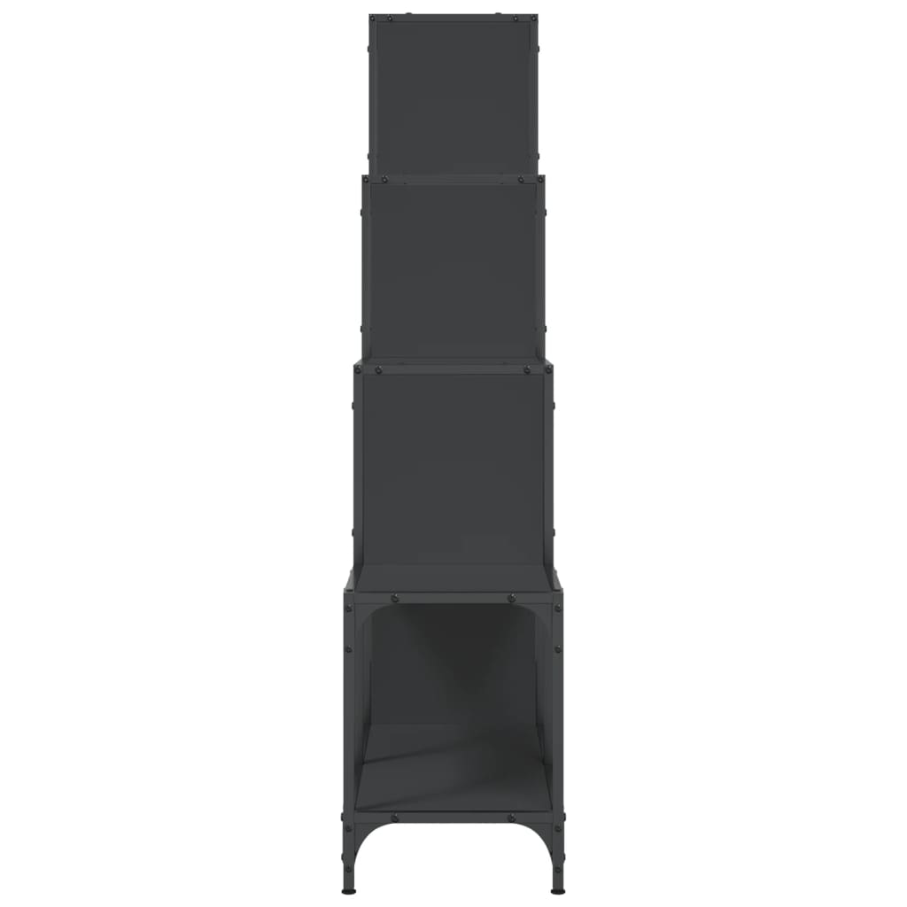 Bokhylle Svart 122x30x132 cm