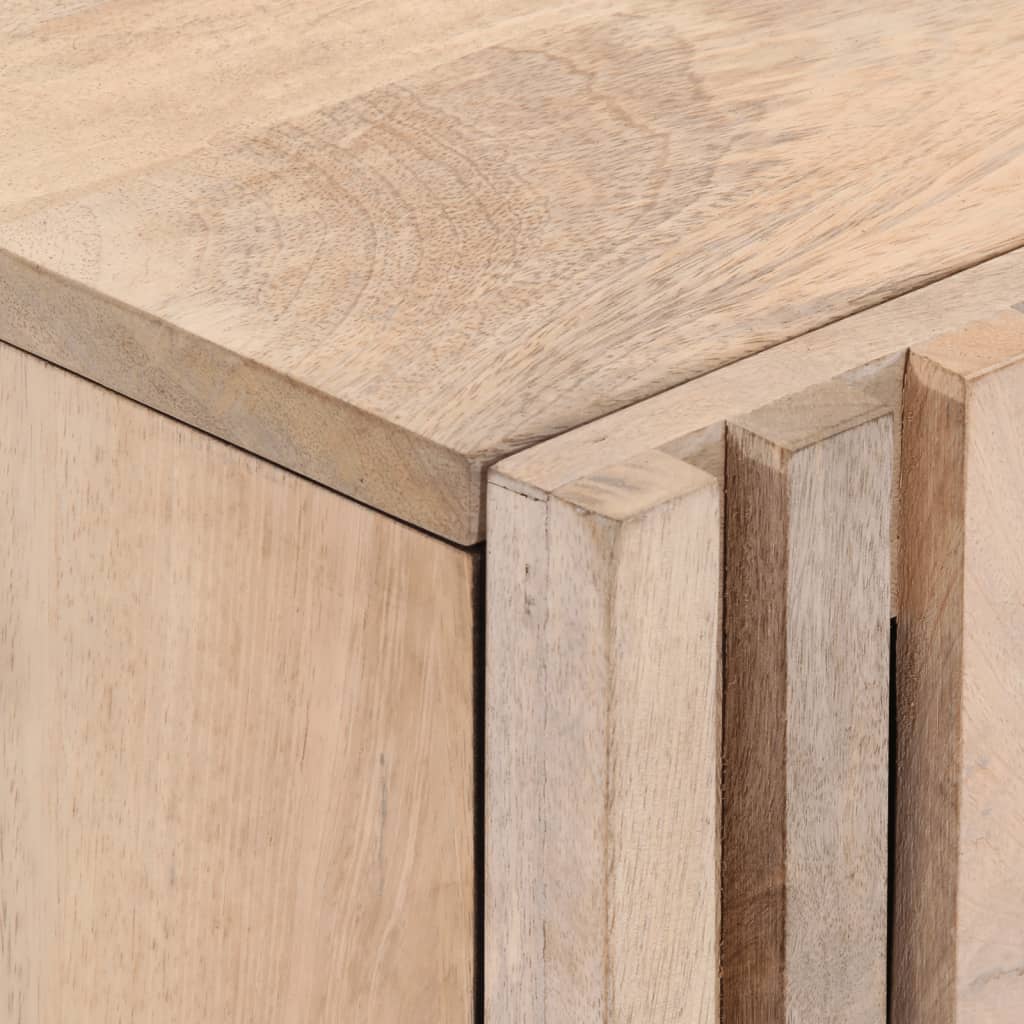 TV-Møbel Hvit Tv-benk 105x34x46 cm grovt heltre mangotre