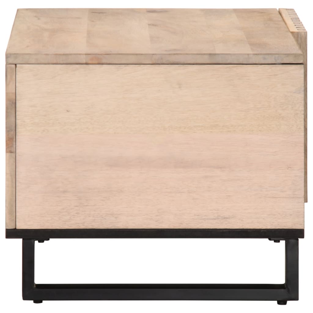 Salongbord Sofabord Hvit 80x51x40 cm heltre mango