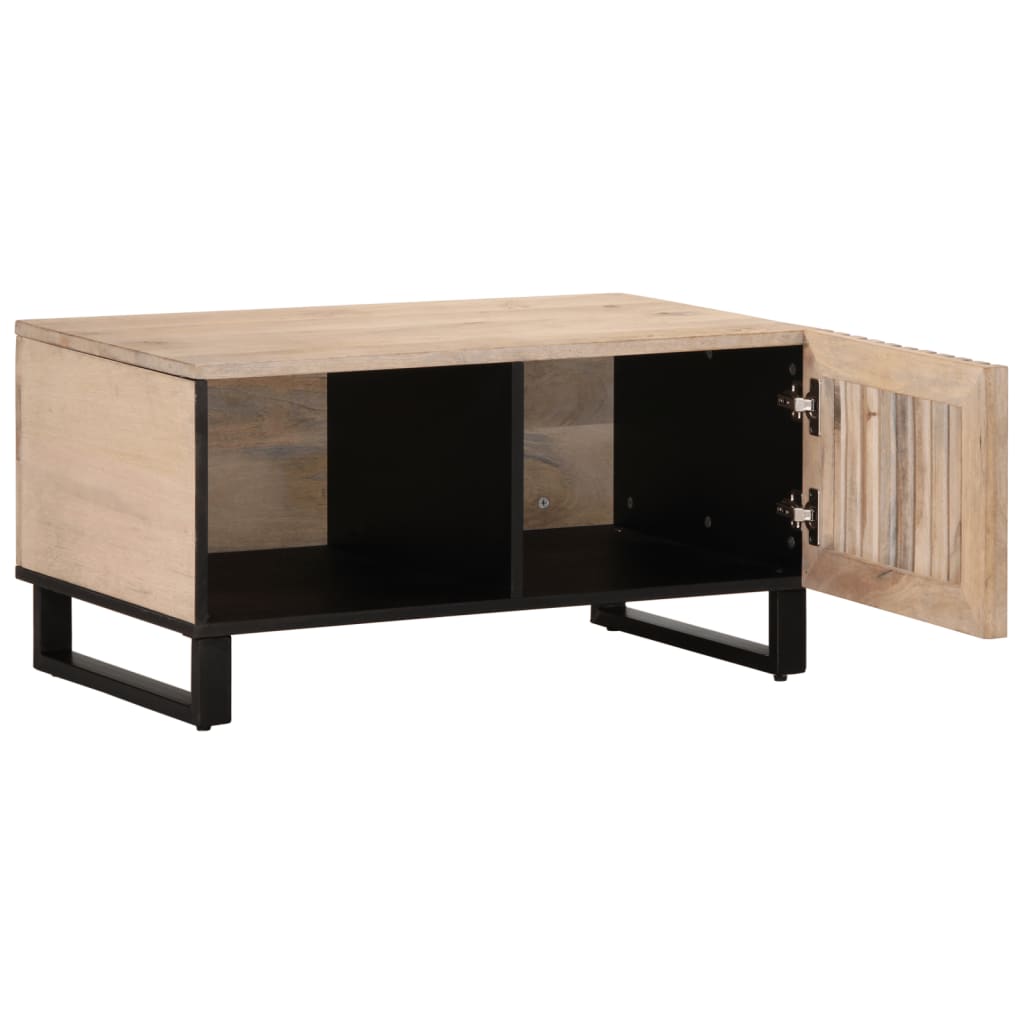 Salongbord Sofabord Hvit 80x51x40 cm heltre mango