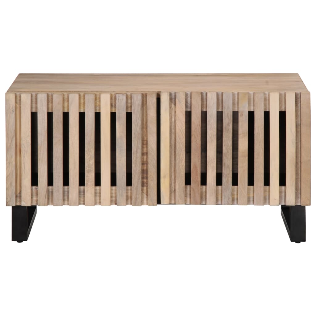 Salongbord Sofabord Hvit 80x51x40 cm heltre mango