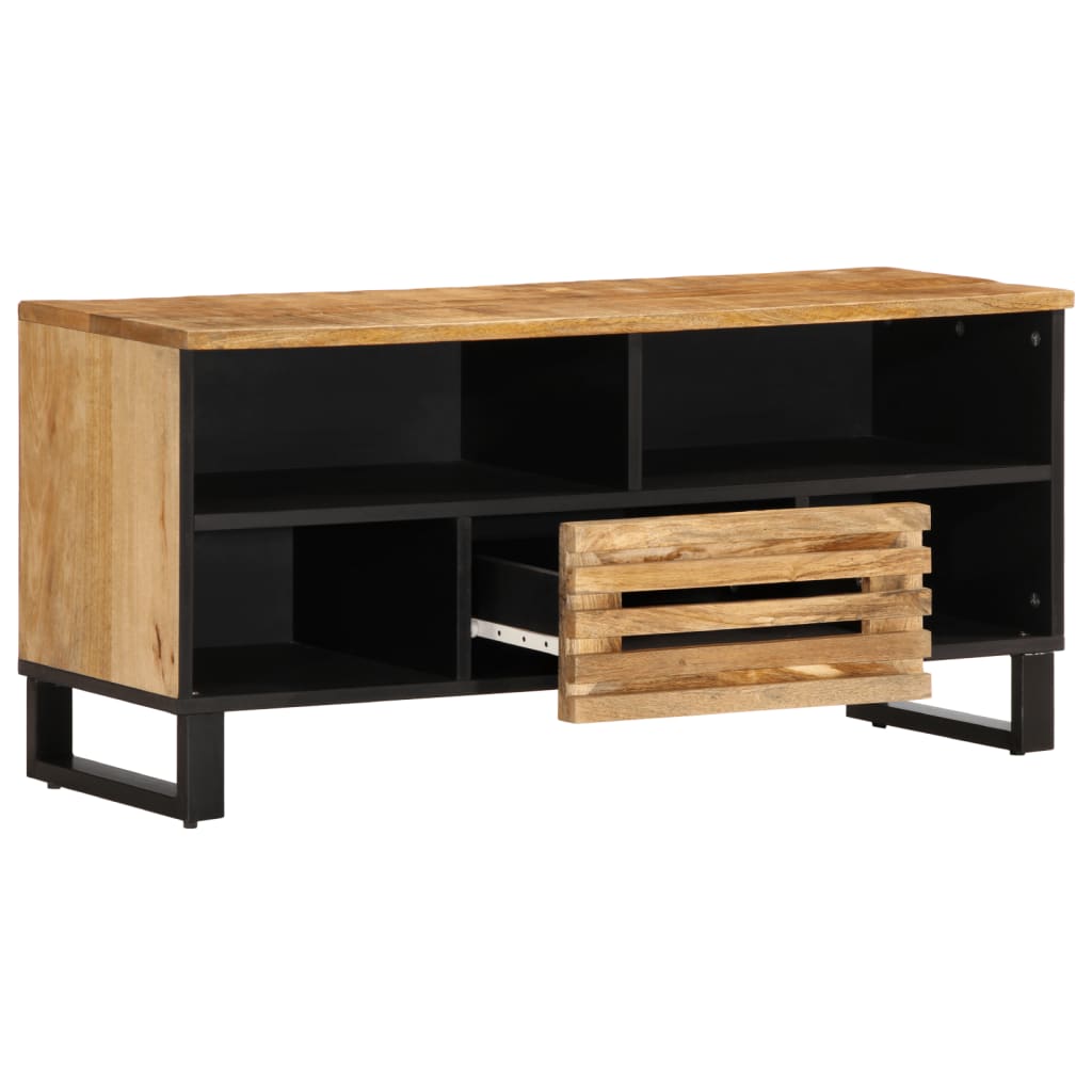 TV-Møbel Tre Tv-benk 100x34x46 cm grov heltre mango