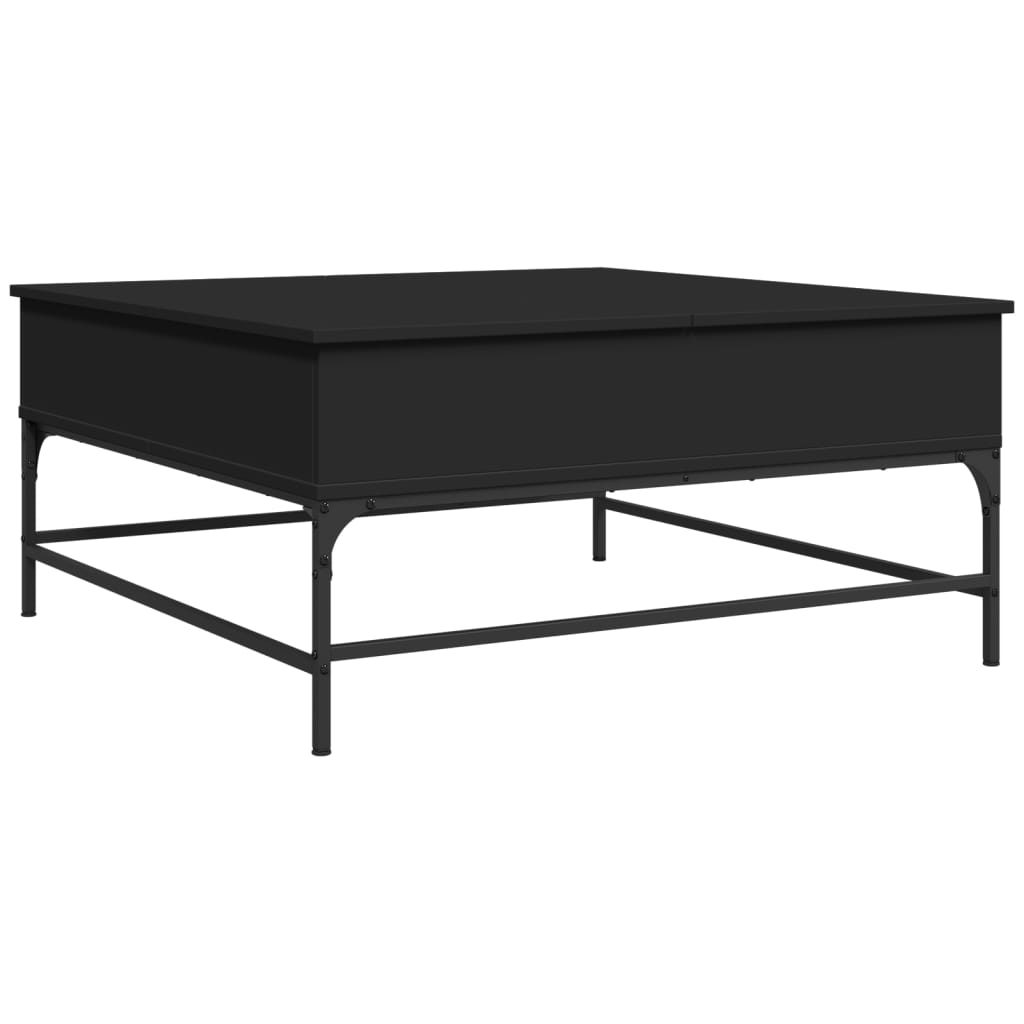 Salongbord Sofabord Svart 95x95x45 cm og metall