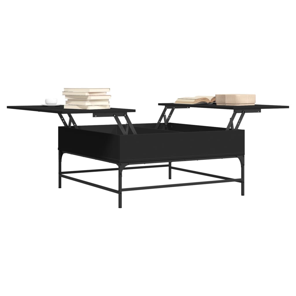 Salongbord Sofabord Svart 95x95x45 cm og metall