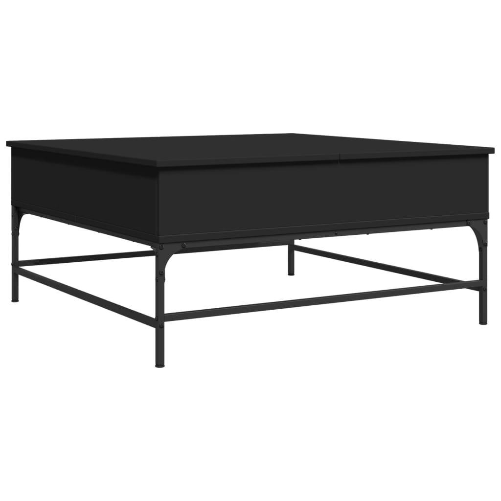 Salongbord Sofabord Svart 95x95x45 cm og metall
