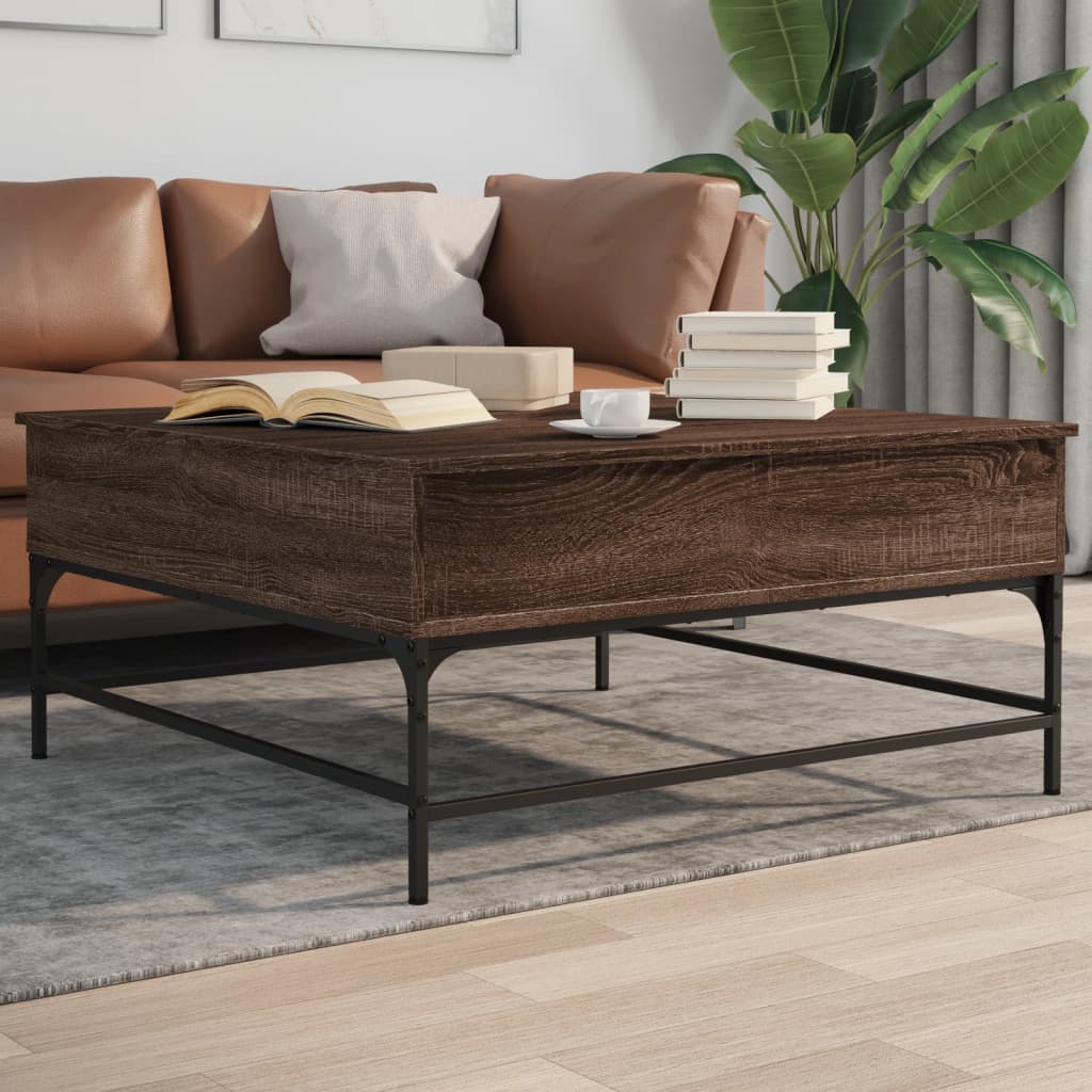 Salongbord Sofabord Brun Eik 95x95x45 cm