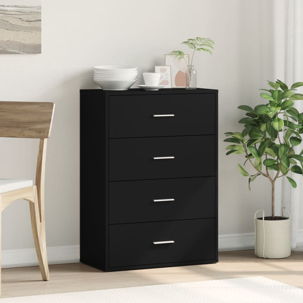 Kommode Svart 60x31x84 cm