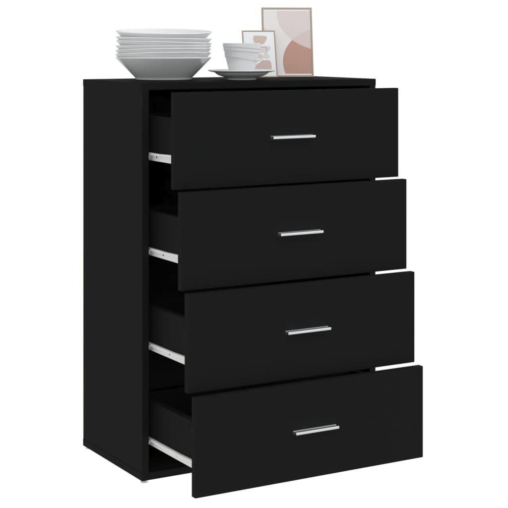 Kommode Svart 60x31x84 cm