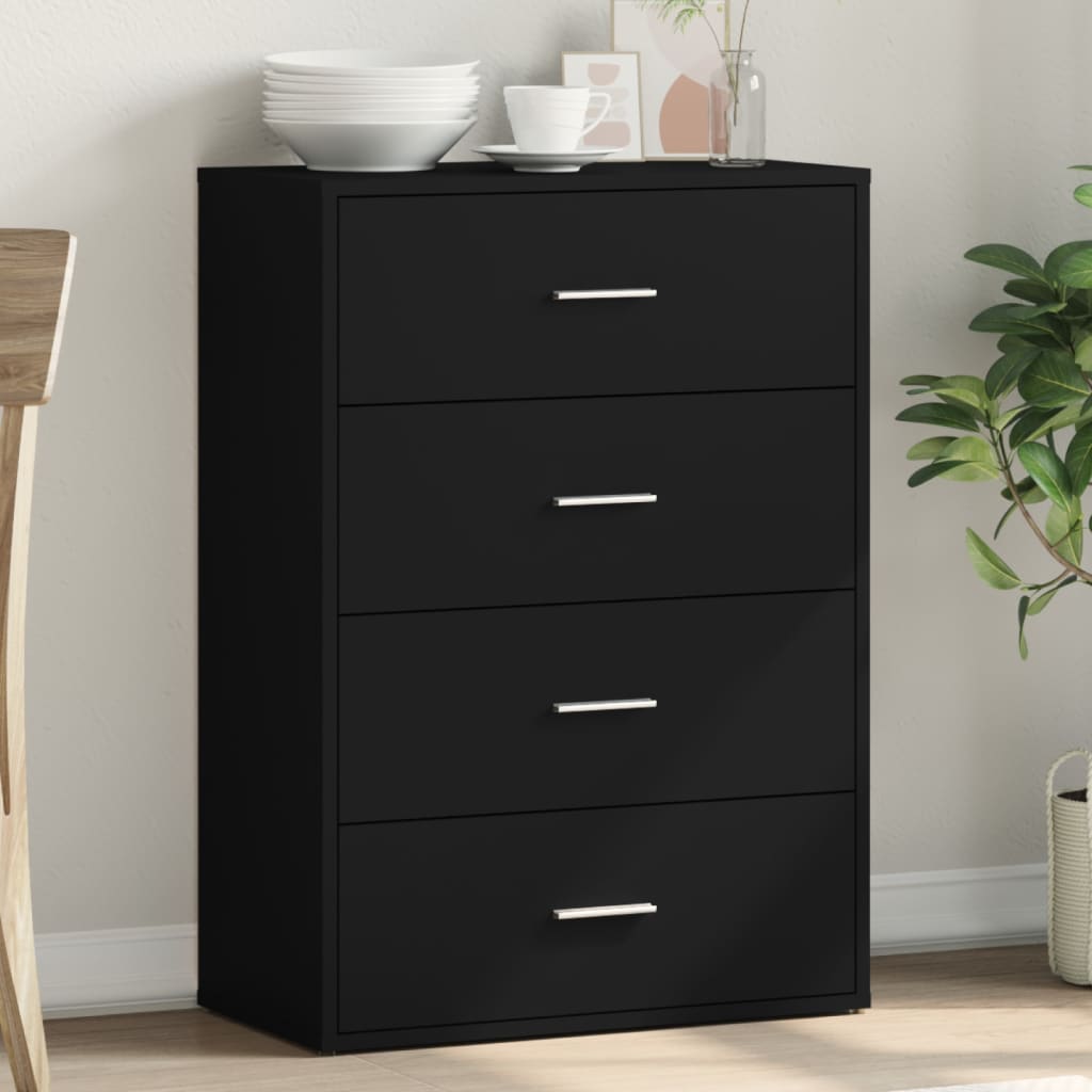 Kommode Svart 60x31x84 cm