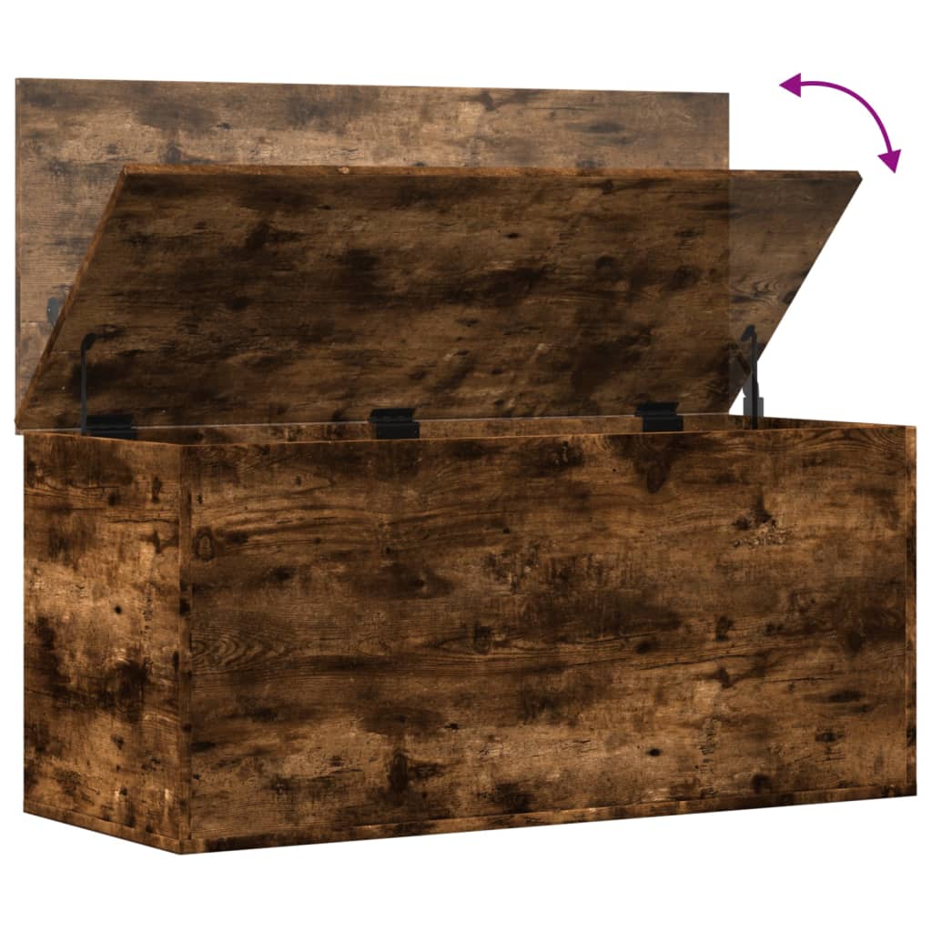 Oppbevaringskiste Røkt Eik 100x42x46 cm