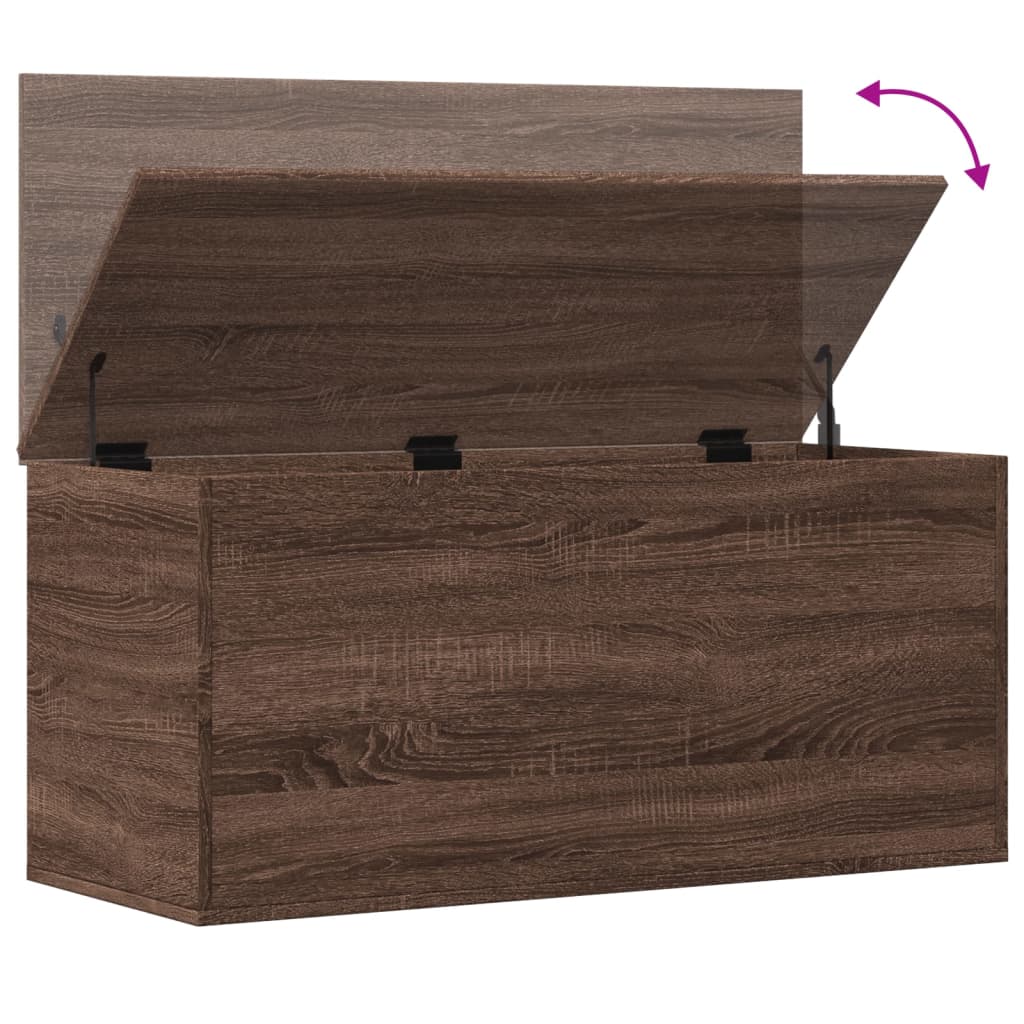 Oppbevaringsbenk Brun Eik 100x42x46 cm