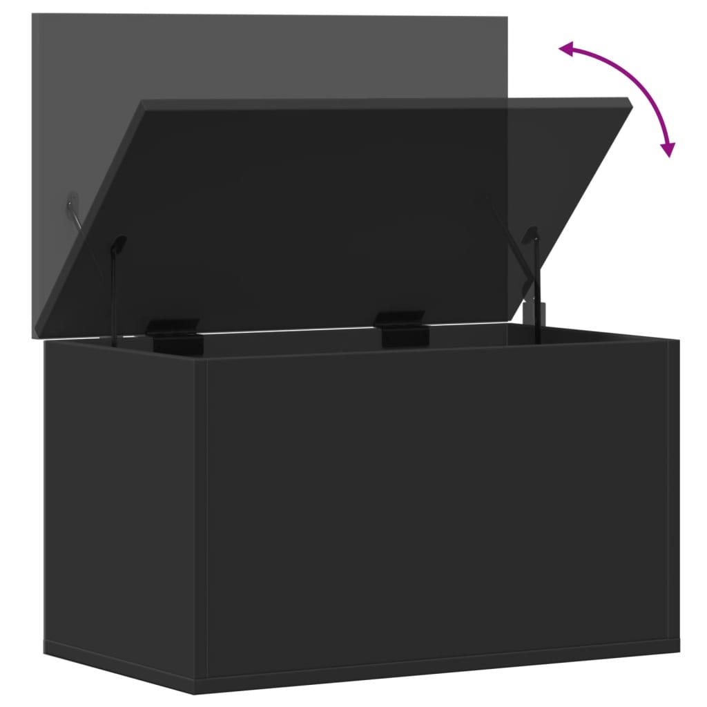 Oppbevaringskiste Svart 60x35x35 cm
