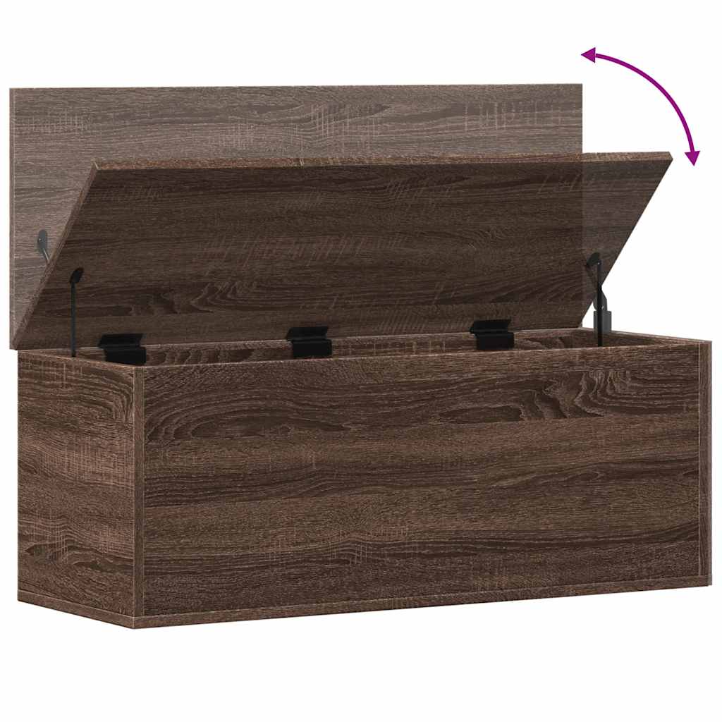 Oppbevaringsbenk Brun Eik 90x35x35 cm