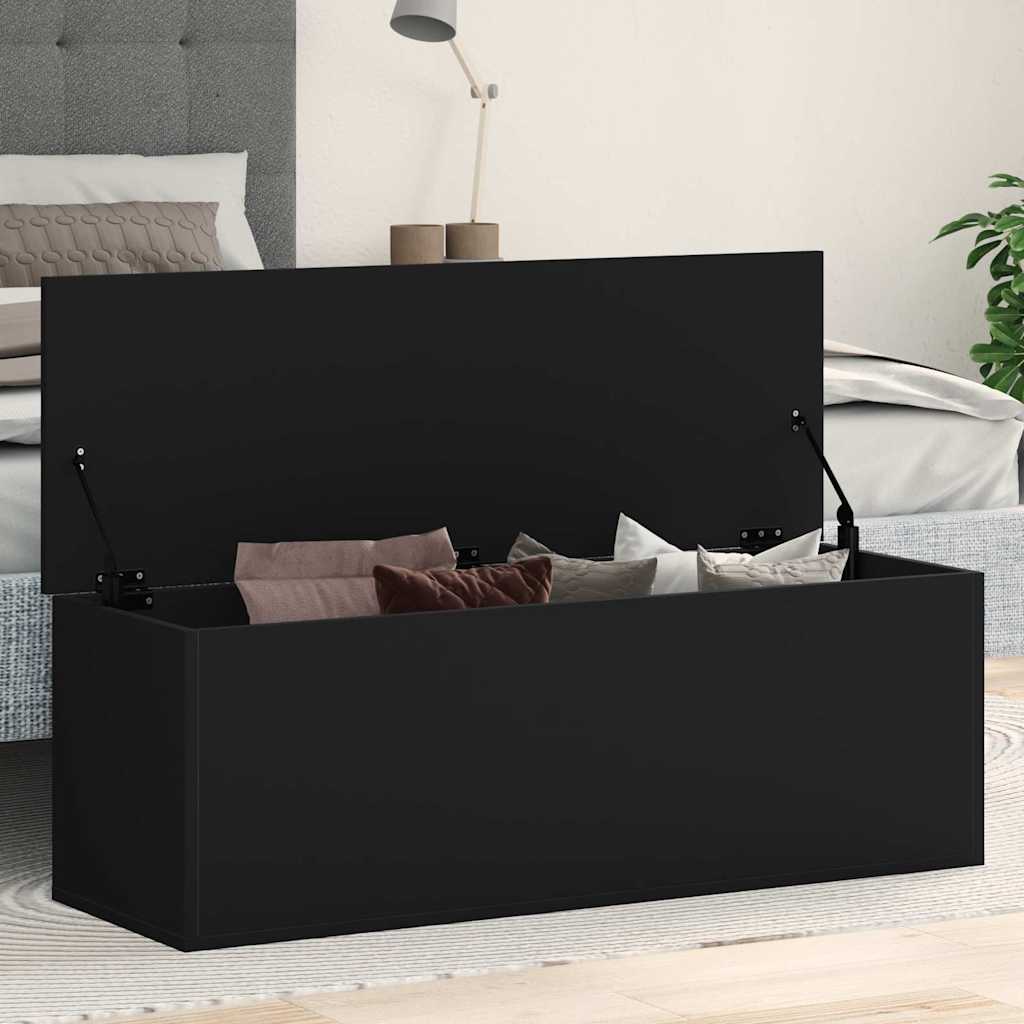 Oppbevaringskiste Svart 102x35x35 cm