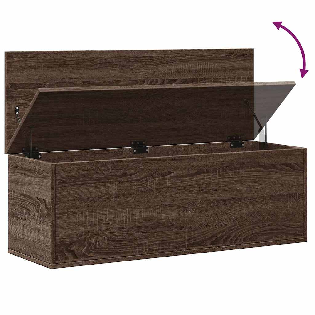 Oppbevaringsbenk Brun Eik 102x35x35 cm
