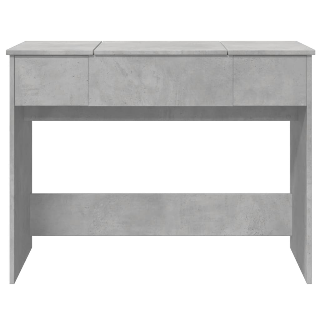 Sminkebord Betonggrå speil 100x45x76 cm